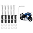 thumbnail image 3 of 10pcs Red Anodized Motorcycle Windshield Bolts Nut Washers Kit, Fits All Bikes with M5 Screw Diameter, No Tools Required, Durable, Fairing Screen Fastener, 3 of 7