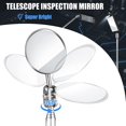 thumbnail image 2 of 4 Pieces Telescoping Inspection Mirror Telescoping LED Lighted Flexible Inspection Mirror Round Mirror Square Mirror Inspection Tool for Checking Observing Vehicle Small Part (Elegant Style), 2 of 5
