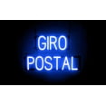 thumbnail image 1 of SpellBrite GIRO POSTAL LED Sign for Business. 24.0" x 15.0" Blue GIRO POSTAL Sign Has Neon Sign Look With Energy Efficient LED Light Source. Visible from 500+ Feet, 8 Animation Settings., 1 of 4