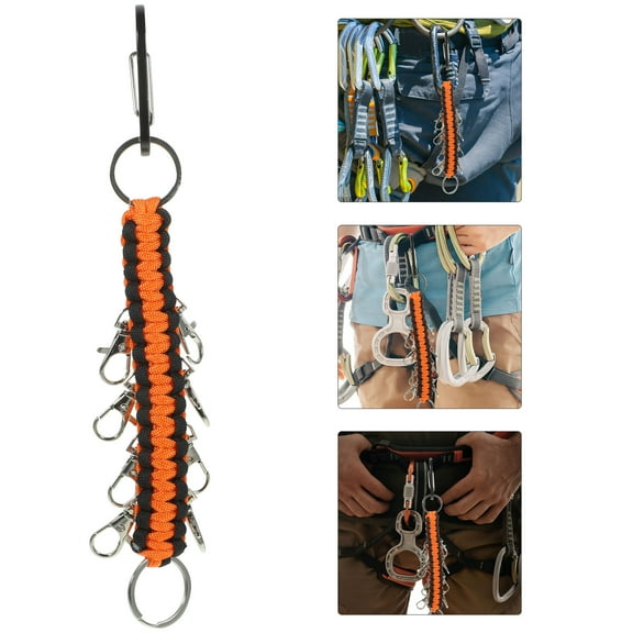 Masteelf 2pcs Keychain Hand Woven Lanyard Outdoor Keychains Outdoor Cheer Bow Holder