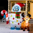 thumbnail image 2 of Decoración navideña inflable Joiedomi Yeti con reno 6 pies, 2 of 9