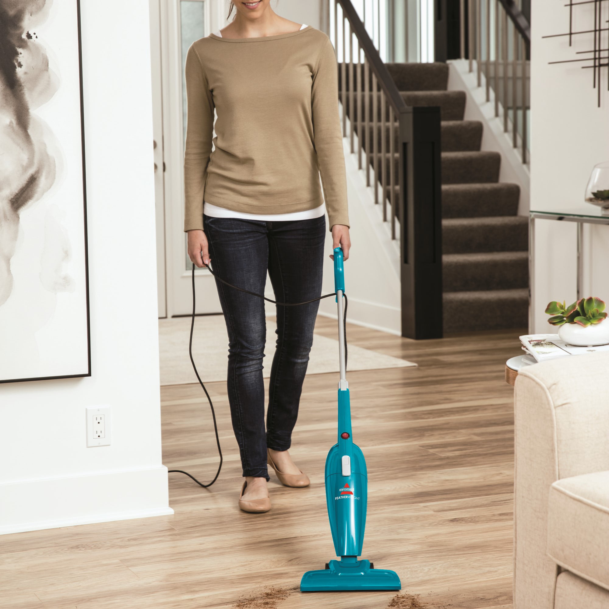 BISSELL Featherweight Stick Lightweight Bagless Vacuum & Electric Broom in Teal, BSL2033 - 3