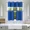 Blue Royal, variant on Gorgeous Home Linen 3-Piece Solid Blackout Grommet Kitchen Curtain Set with Two 28x24in Tiers and One Matching 54x14in Valance Rust Orange