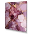thumbnail image 2 of Designart "A River of Pink and Gold Marble II" Abstract Canvas Wall Art - Modern Gold Marble Living Room Canvas Art, 2 of 6