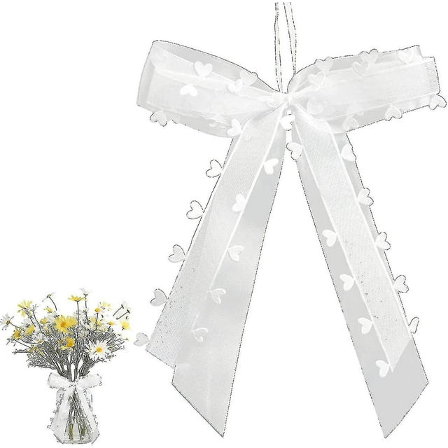 100 Car Bows For Wedding With S,tulle And Satin Ribbon,