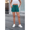 thumbnail image 6 of Soft Comfy Activewear Lounge Textured Shorts with Pockets and Drawstring for Women blue M, 6 of 9