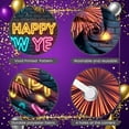 thumbnail image 4 of Neon Light Design Happy New Year Banner Firework Pattern New Year Display Colorful Balloons Brick Wall Background Celebration Backdrop for New Year Party Holiday Celebration Indoor Decoration, 4 of 9