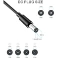 thumbnail image 3 of 12V 2A Power Supply Adapter, AC 100-240V 50/60Hz to DC 12V 2Amp Transformer Replacement Power Cord 6ft Universal AC Adapter [5.5mm x 2.5mm Barrel Plug], 3 of 7