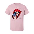 thumbnail image 2 of Wild Bobby, American Flag Lips Tongue Out, Men Graphic Tees, Light Pink, X-Large, 2 of 3