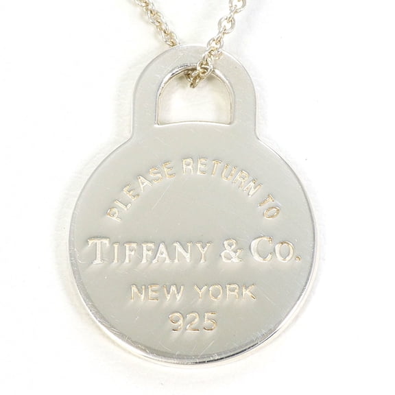Pre-Owned Tiffany & Co. Return to Sterling Silver Necklace, Approx. 16.5 inches (40cm), Total...