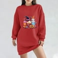 thumbnail image 2 of Pisexur Robes de Noël pour Femmes, Robe Chandail en Molleton à Col Rond Imprimé Verres de Vin Tendance, Robe de Fête Décontractée à Manches Longues, Robe de Vacances de Noël Mini Robe, 2 of 4