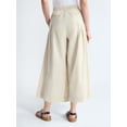 thumbnail image 3 of Free Assembly Women's and Women's Plus High Rise Wide Leg Pleated Culotte Pants, Sizes XS-XXL, 3 of 5