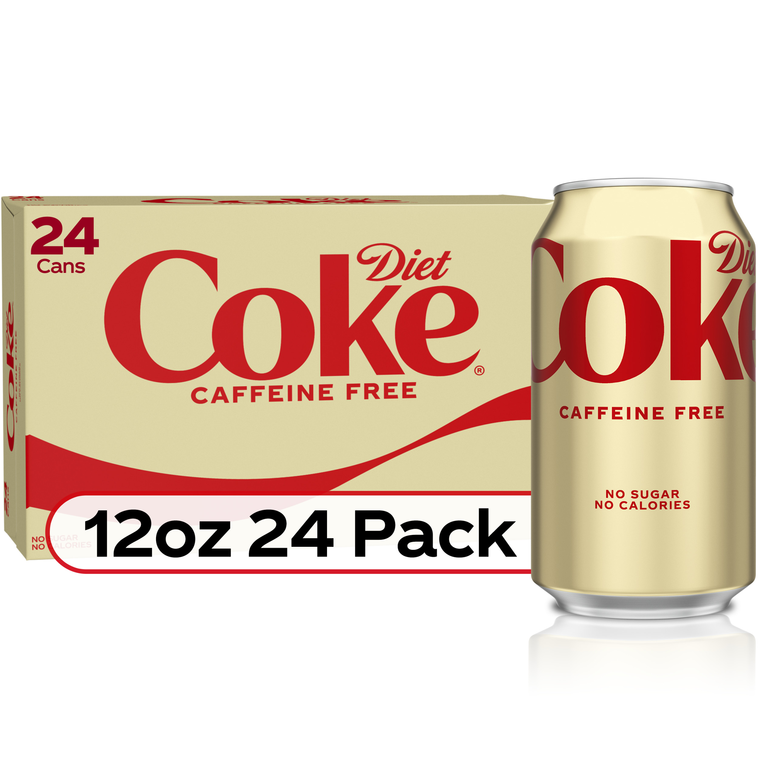 Diet Coke Caffeine Free Soda 12oz Cans Pack Of 24 Walmart