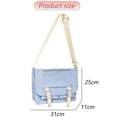 thumbnail image 2 of Bolso de mensajero casual de moda Bolso de hombro simple Bolso de lona de temperamentoazul, 2 of 5