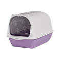 thumbnail image 4 of Caja de arena para gatos con capucha Bandeja de arena para mascotas con capucha Inodoro grande para gatos Desmontable Duradero Púrpura, 4 of 8