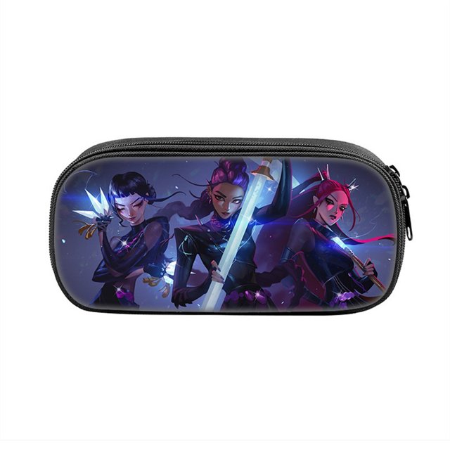Kpop Demon Hunters Large Pencil Case with Zipper 8.3" Storage Pen Bag Organizer Stationery, Portable Makeup Bag Best Cute Xmas Collectible Birthday Gift
