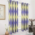 thumbnail image 3 of Purple Diamond Grid Color 2 Panels Blackout Curtains for Bedroom Living Room Drapes Kitchen Room Window Blackout Curtain Grommet, 3 of 6