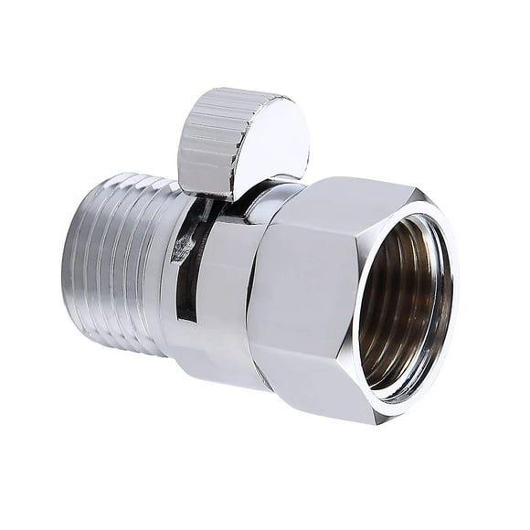 Water Flow Control Valve Brass Shut Off Valve Shower Head Valve Regulator For Showerhead And Handheld Shower Chrome