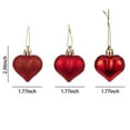 thumbnail image 7 of Yyuenw 12Pcs Heart Ornaments Multi Finish Heart Baubles Hanging Ornaments for Christmas Tree Valentine’s Day Decor Party Decoration, 7 of 7