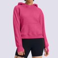 thumbnail image 2 of Plus Size Sweatshirts for Womens Pullover Fashion Loose Casual Solid Color Round Neck Long Sleeved Sweatshirt, 2 of 6