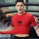 thumbnail image 3 of Camisa de compresión para hombre, camisa de entrenamiento de Fitness estampada, secado rápido, Top atlético, Manga corta/larga, protector de erupción muscular, Verano, 3 of 5