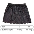 thumbnail image 3 of Hzzsbu False Layers Flexible Extenders Underskirt Adjustable Mini Skirt Shirt Hem Women Slips Lace Shirt(XL), 3 of 7