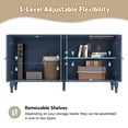thumbnail image 2 of CBJCBJ Mid-Century 58'' Wood 4 Door Sideboard Buffet Cabinet for Living Dining & Bedroom, Blue, 2 of 8