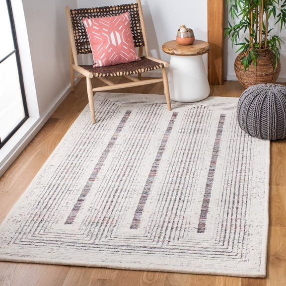Safavieh Metro Bayon Bordered Area Rug, Red/Ivory, 4' x 6'