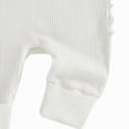 thumbnail image 4 of mgoYE Newborn Baby Girl Boy Fall Outfit Romper Football Golf Court Embroidery Long Sleeve Jumpsuit Bodysuit Cute Infant Clothes with Headband(White,0-3 Months), 4 of 6