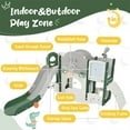 thumbnail image 4 of 9 in 1 Toddler Slide for Indoor Playground, Freestanding Kids Climber Slide Playset with Basketball Hoop, Telescope, Crawl-through Tunnel, Drawing Whiteboard, Golf Hole and Ring Toss Game, 4 of 6
