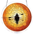 thumbnail image 2 of Acrylic Suncatcher Puzzle, Colorful Sunset Canoe Silhouette Stained Glass Window Hanging Panel, 8 Inch Home Decor, Ideal Mother's Day & Birthday Gifts for Mom, Grandma, Women & Wife, 2 of 9