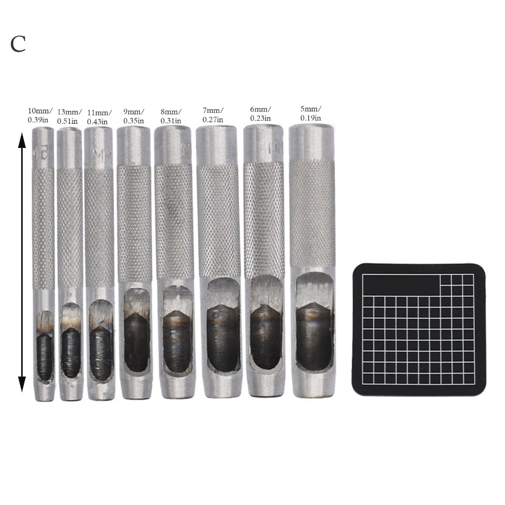 Zeiwohndc Hollow Leather Hole Punching Tool Heavy Duty Alloy Round Hole Puncher Tool