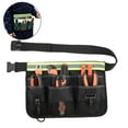 thumbnail image 2 of Heldig Tool belt, tool bag 600D Oxford, belt pouch with multi-pocket for gardening construction workers mechanics men women (green / black)B, 2 of 9