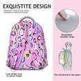 thumbnail image 3 of Polka Leopard Backpack Cheetah Print, Cute Animal Pattern Classic Fashion School Bag for Students, 3 of 6