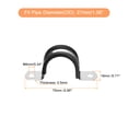 thumbnail image 2 of Unique Bargains 16Pack 1-1/8' Cable Clamp U Shape Stainless Steel Rubber Cushioned Pipe Strap, 2 of 5