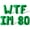 Green, variant on Letter Balloons - WTF IM 80 16" Inch Alphabet Letters Foil Mylar Balloon 80th Birthday Party Banner (Gold)