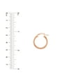 thumbnail image 4 of 14K Rose Gold 3x20mm Round Tube Polished Hoops - Women, 4 of 4