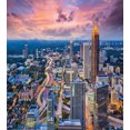 thumbnail image 3 of Modern Duvet Cover Set, Atlanta City Skyline at Sunset with Syk Georgia Town American View, Decorative 2 Piece Bedding Set with 1 Pillow Shams, Twin Size, Pale Pink Grey Blue, by Ambesonne, 3 of 3