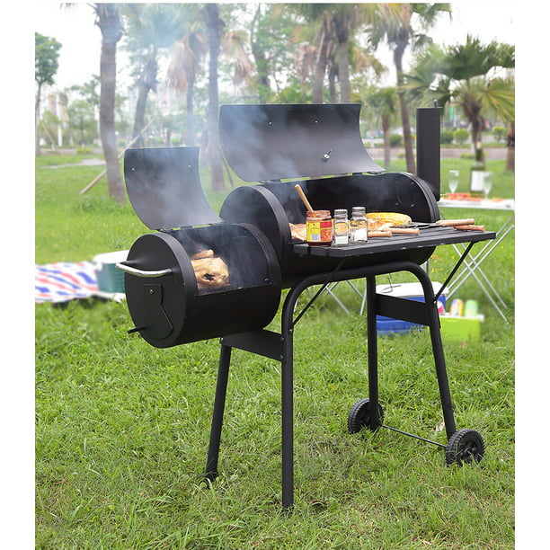 Portable BBQ Charcoal Grill with Offset Smoker, - Walmart.com