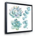 thumbnail image 3 of Designart 'Succulents and Eucalyptus Leaves' Traditional Framed Canvas Wall Art Print, 3 of 5