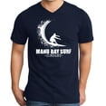 thumbnail image 1 of Mens Manu Bay Surf Company WHITE WAVE Surfer T-shirt, Extra-Small New Navy, 1 of 3