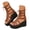 Brown, variant on Women's Wedge Platform Sandals High Top Lace up Open Toe Back Zipper Fashion Summer Fisherman Roman Shoes