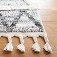thumbnail image 3 of SAFAVIEH Moroccan Tassel Pemala Diamond Shag Runner Rug, Grey/Ivory, 2'3" x 8', 3 of 8