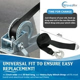 Heavy Duty Winch Strap With Marine Grade Stainless Steel Hook For Quick