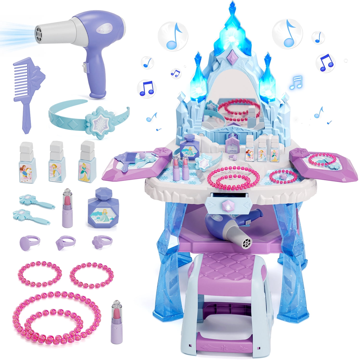 Disney Princess Style Collection Ultimate Spa Set, with 20