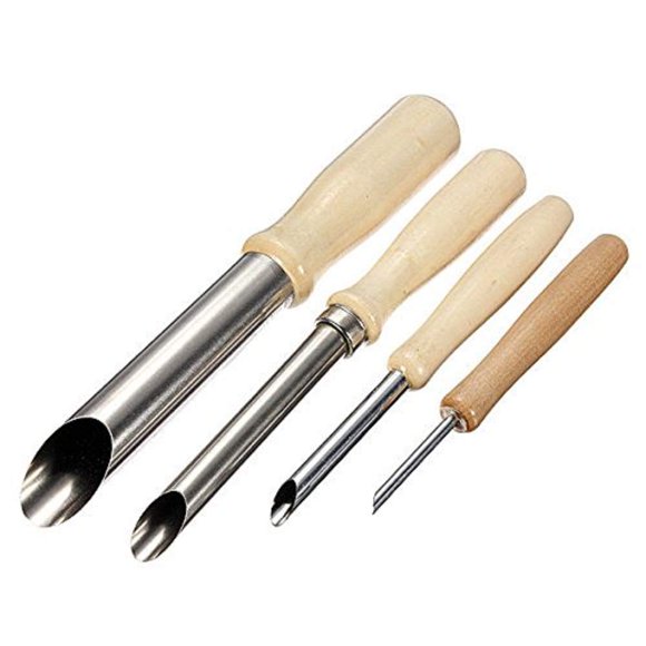 Set de 4 cortadores de orificios redondos de metal y madera COMIART
