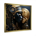 thumbnail image 2 of Designart "Cubist Portrait of African Mother in Black and Gold II" Fashion Framed Wall Art Decor - Glam Black Woman African American Entryway Framed Wall Art, 2 of 6