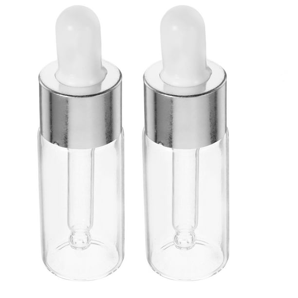 2 frascos de vidrio con gotero para maquillaje, envases para aceites esenciales y cosméticos (10 ml)