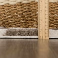 thumbnail image 3 of BoutiqueRugs Canika Modern Checkered Shag Rug - High Pile Fluffy Shaggy Carpet for Hallway, Nursery, Playroom, Girls Boys Room - Machine Washable - Peach, Dark Brown - 2' x 2'11", 3 of 11