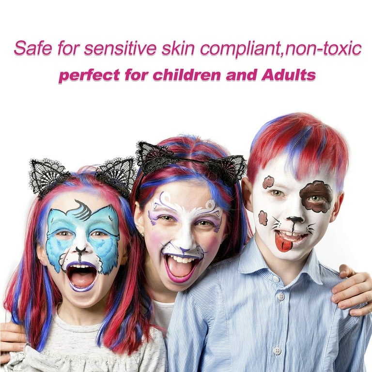 Halloween Body Face Painting Kits For Kids Party Cosplay Beauty Makeup Set  With Stencils Water Based Non Toxic, Find Great Deals Now